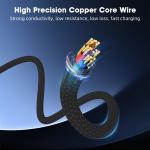 Fast Charging 60W 27W Type C to Type C Cable Transparent with Light