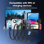 Fast Charging 60W 27W Type C to Type C Cable Transparent with Light