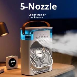 Five-hole Spray Humidification and Cooling Small Fan
