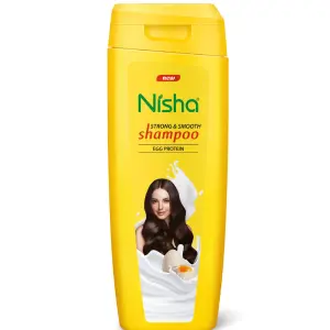 Nisha Egg Protein Shampoo for Women & Men 180ml For Strong, Smooth & Shiny Hair, Frizz Control, Deep Nourishment, All Hair Types
