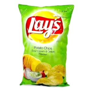 Crisps - Lays Potato Chips Sour Cream & Onion 105g