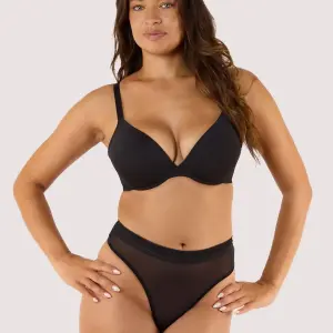 Black Microfiber Moulded Cup Bra