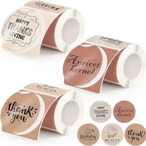 M110 Thermal Labels-Round Color Label Sticker for Phomemo M120/M220/M221/241BT Label Maker Printer, 480 Pcs Self-Adhesive Thermal Paper for Logo, Design, Baking, Price, 3 Rolls, 1.96