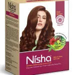 Nisha Henna Based Hair Colour for Women & Men Red Brown 90g | 100% Pure Henna-Based Powder | Long-Lasting Herbal Formula | Reduces Hair Fall & Damage | Ammonia-Free 90 GM