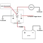 Aiqeer 5 Pin Car Relay, 12V 40A SPDT Automotive Relay with Harness Socket and Pre-Wired (Black)