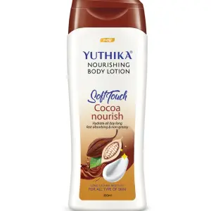 Yuthika Soft Touch Cocoa Body Lotion for Women & Men, Hydrating, Non-Greasy, Moisturizer for Soft, Smooth Skin, Suitable for Dry Skin, Daily Use (300ml)