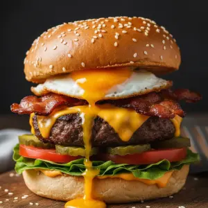 Beef Bacon & Egg Cheese Burger