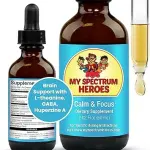 My Spectrum Heroes Calm & Focus Supplement Drops - Brain Support with L-theanine, GABA, Huperzine A - Enhance Focus for Kids or Adults - Boost Concentration for Kids & Teens - 2.02 FL oz. (60 ml)