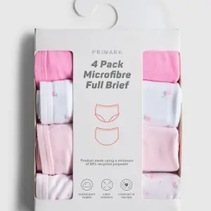 4-Pack Microfibre Full Briefs - Pink