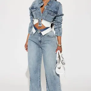 Nori Denim Washed Pant Set - Medium Wash
