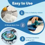 72oz Crystal Clear Epoxy Resin Kit Casting and Coating for River Table Tops, Art Resin,Jewelry Projects, DIY,Tumblers, Molds, Art Painting with 12 Mica Powders, 10×8oz Clear Measuring Cup