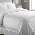 Duvet Cover Queen 220TC 230 x 235cm 60/40 Poly-Cotton Satin Finish White
