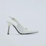Put The Time In Slingback Pumps - White