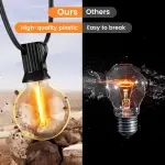 Torkase 60FT Solar String Lights Outdoor with Remote, Commercial Grade Patio Lights with 25+2 Shatterproof G40 Globe LED Filament Bulbs, Dimmable Outside Edison Hanging Light for Backyard Party Decor