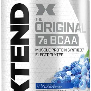 XTEND Original BCAA Blue Raspberry Ice | Branched Chain Amino Acids Supplement | 7g BCAAs + Muscle Supplements | Electrolytes for Recovery | Amino Energy Post-Workout | 30 Servings