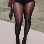 1pc Plus Size Shiny Skinny Leggings 20D (XS-5XL) - Black High Gloss Tights, Slimming And Lifting, Sexy And Versatile