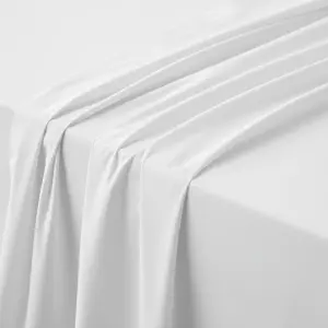 Flat Sheet Single 220TC 190 x 280cm 60/40 Poly-Cotton White