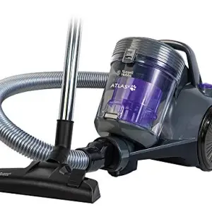 Russell Hobbs RHCV3601 ATLAS2 PET 2.5L Cylinder Vacuum, Grey & Purple, 700 W, 2.5 liters, 77.5 Decibeles