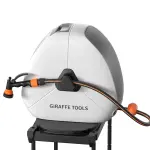 Giraffe Tools 40M Retractable Garden Hose Reel, Ground Mounted
